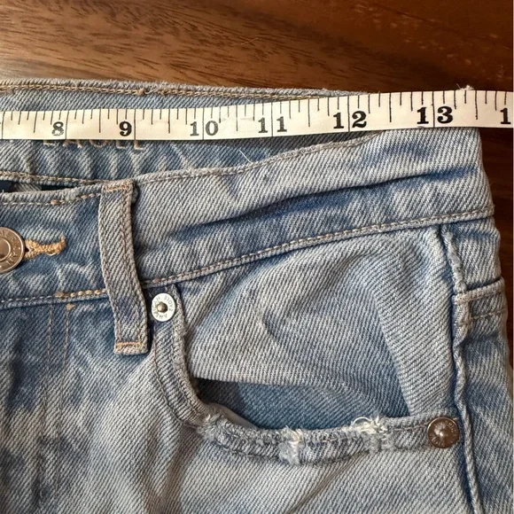 American Eagle Outfitters Light Blue High-Rise Straight Jeans - Picture 7 of 7